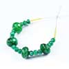 Best Quality Natural Green Emerald Faceted Round Cut Huge Beads Quantity 15 Small & 4 Large Beads & Sizes from 4.41mm to 10.30mm Approx. Please Note these Emerald Beads are 100% Natural Earth mined but Color Enhanced. We guarantee color never fades off.